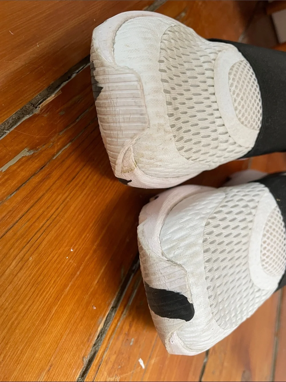 Sorel White Slip-On Sneakers with Black Strap